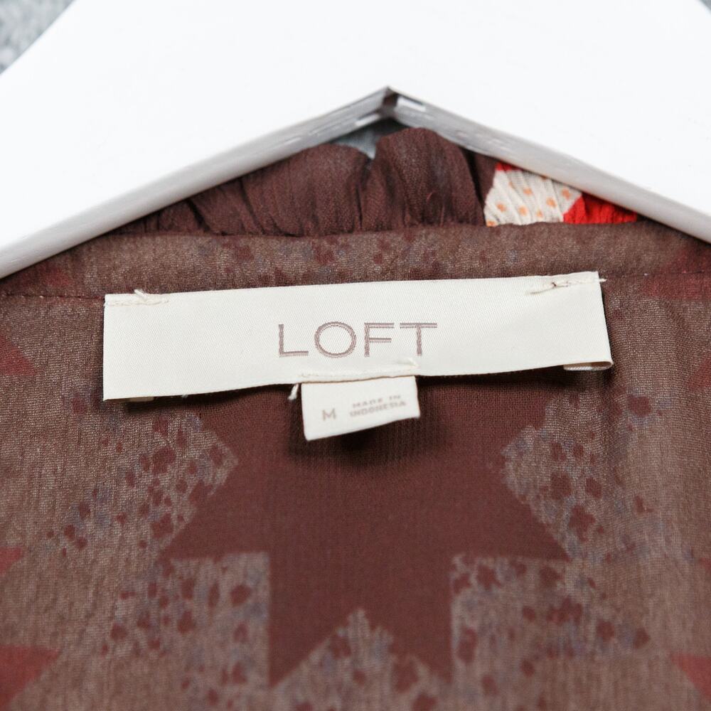 Ann Taylor Loft Patchwork Tie Neck Flounce Dress … - image 8